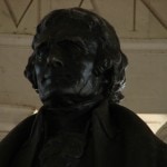 Close-up of the Jefferson statue inside the Jefferson Memorial - Washington DC