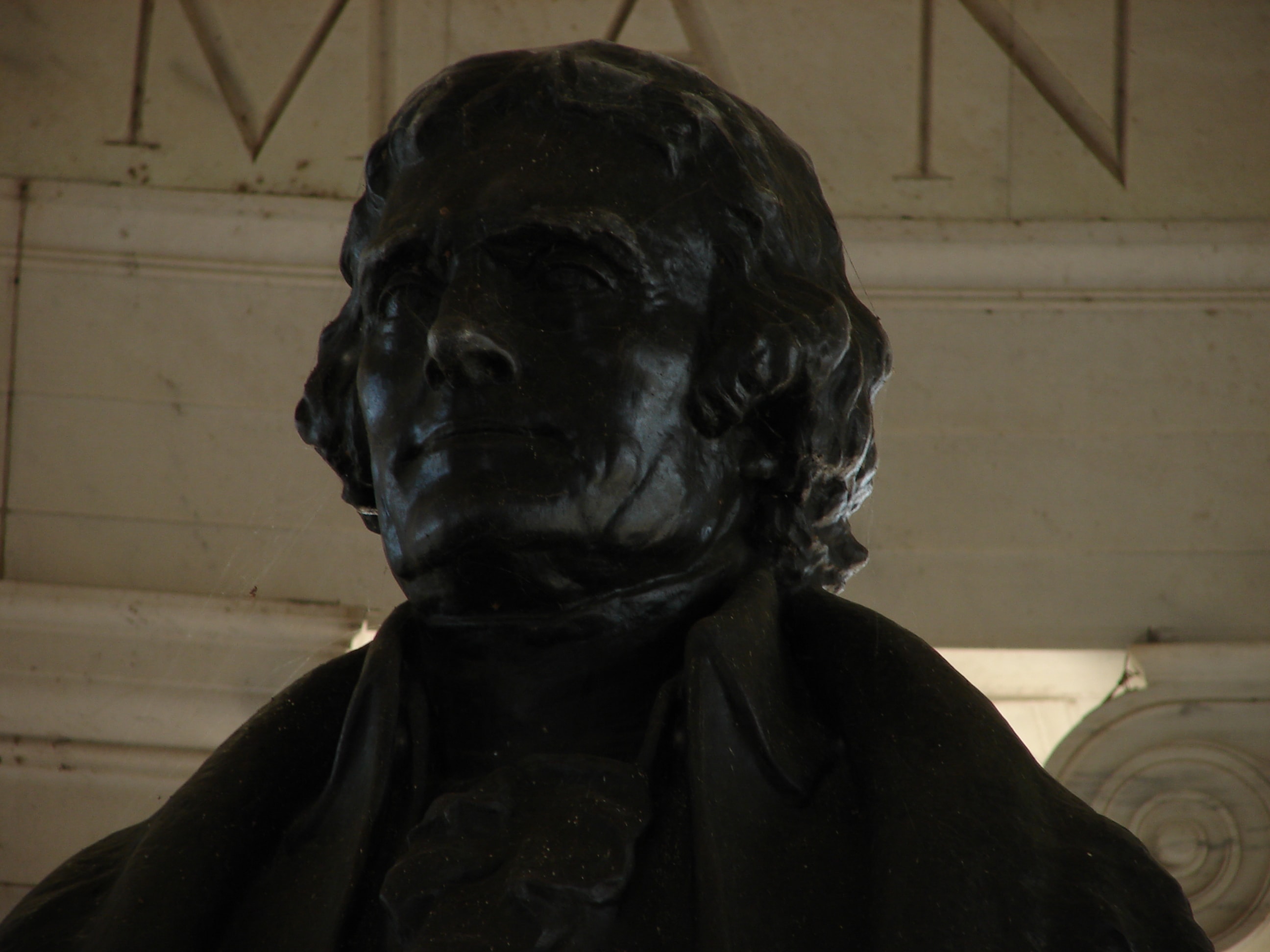 Close-up of the Jefferson statue inside the Jefferson Memorial - Washington DC