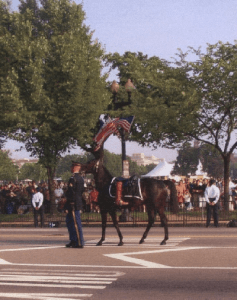 Ronald Reagan funeral procession (Riderless horse with boot facing backwards) - Washington DC