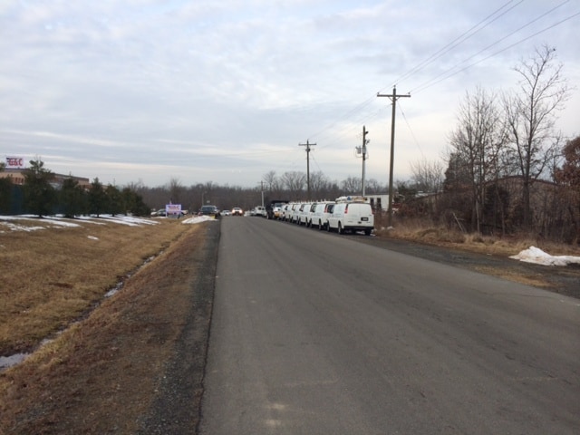 Line of Plumbing Vans