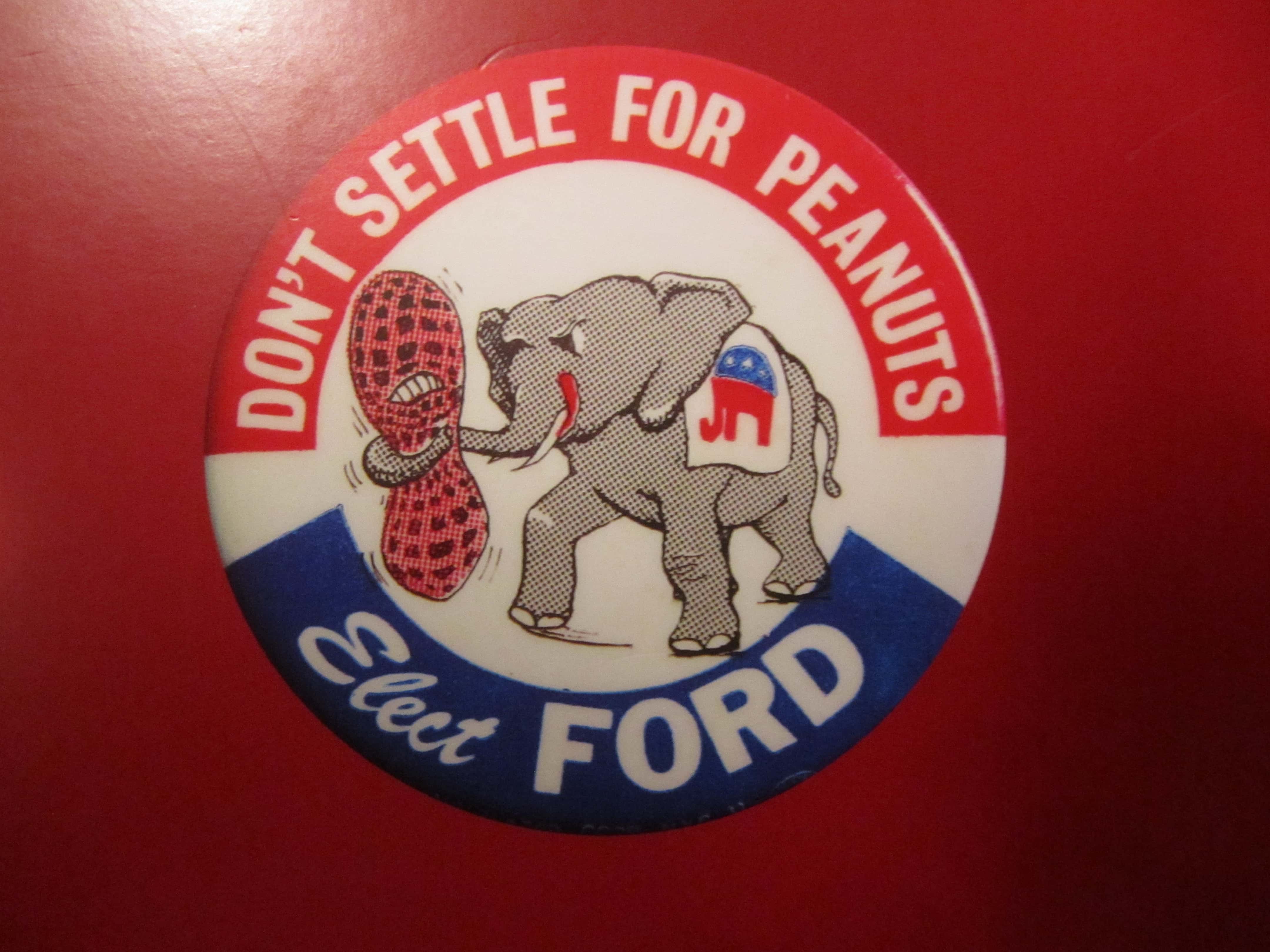 Gerald Ford Campaign Button - Newseum, DC