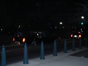 Hearse carrying Gerald Ford's casket