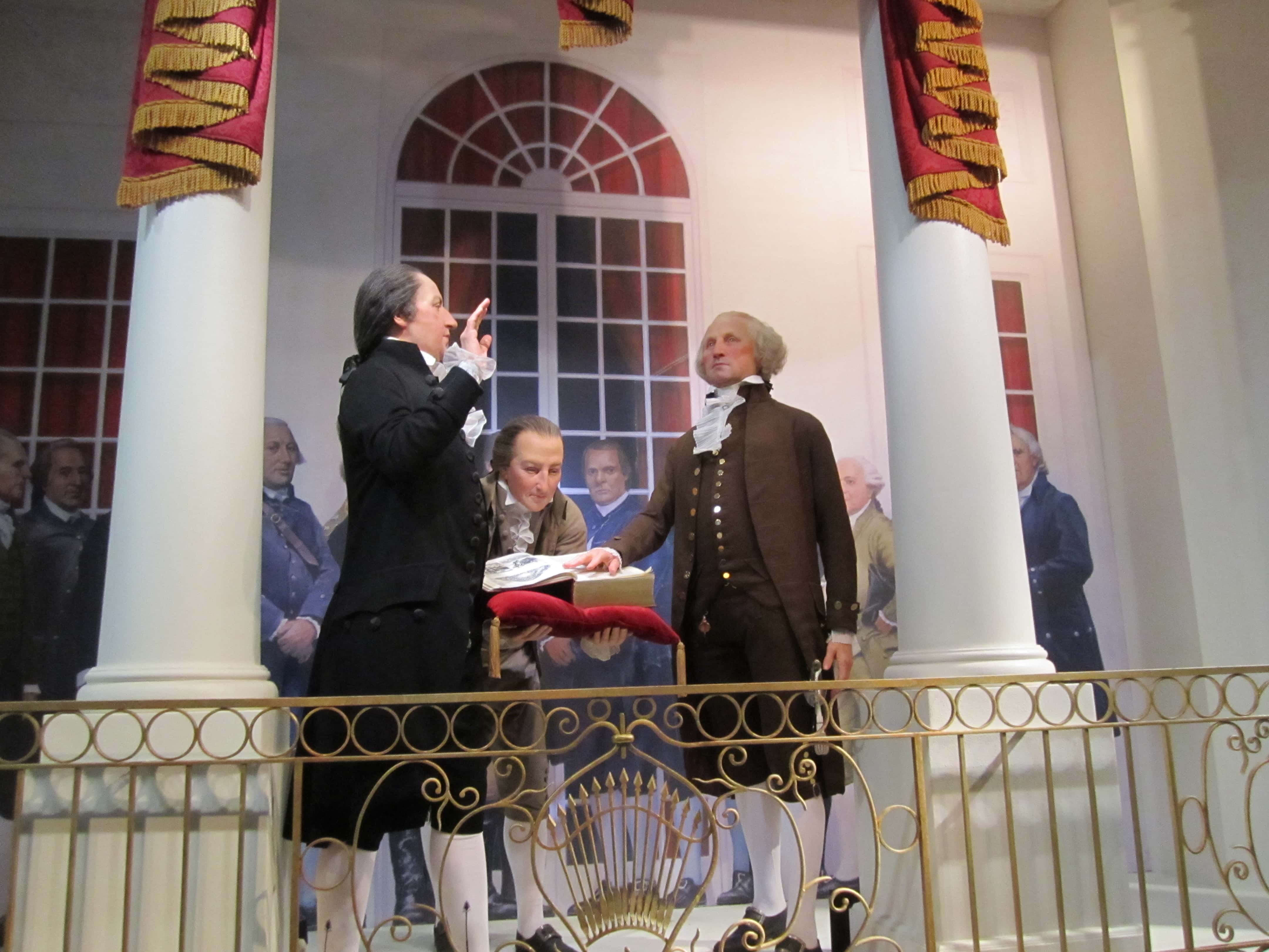 George Washington Swearing In - Mount Vernon, Virginia