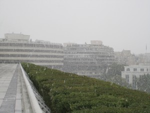 Watergate Complex in the snow - Washington DC