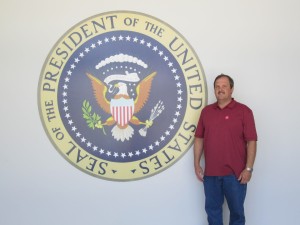 Wayne by Presidential Seal - Ronald Reagan Presidential Library