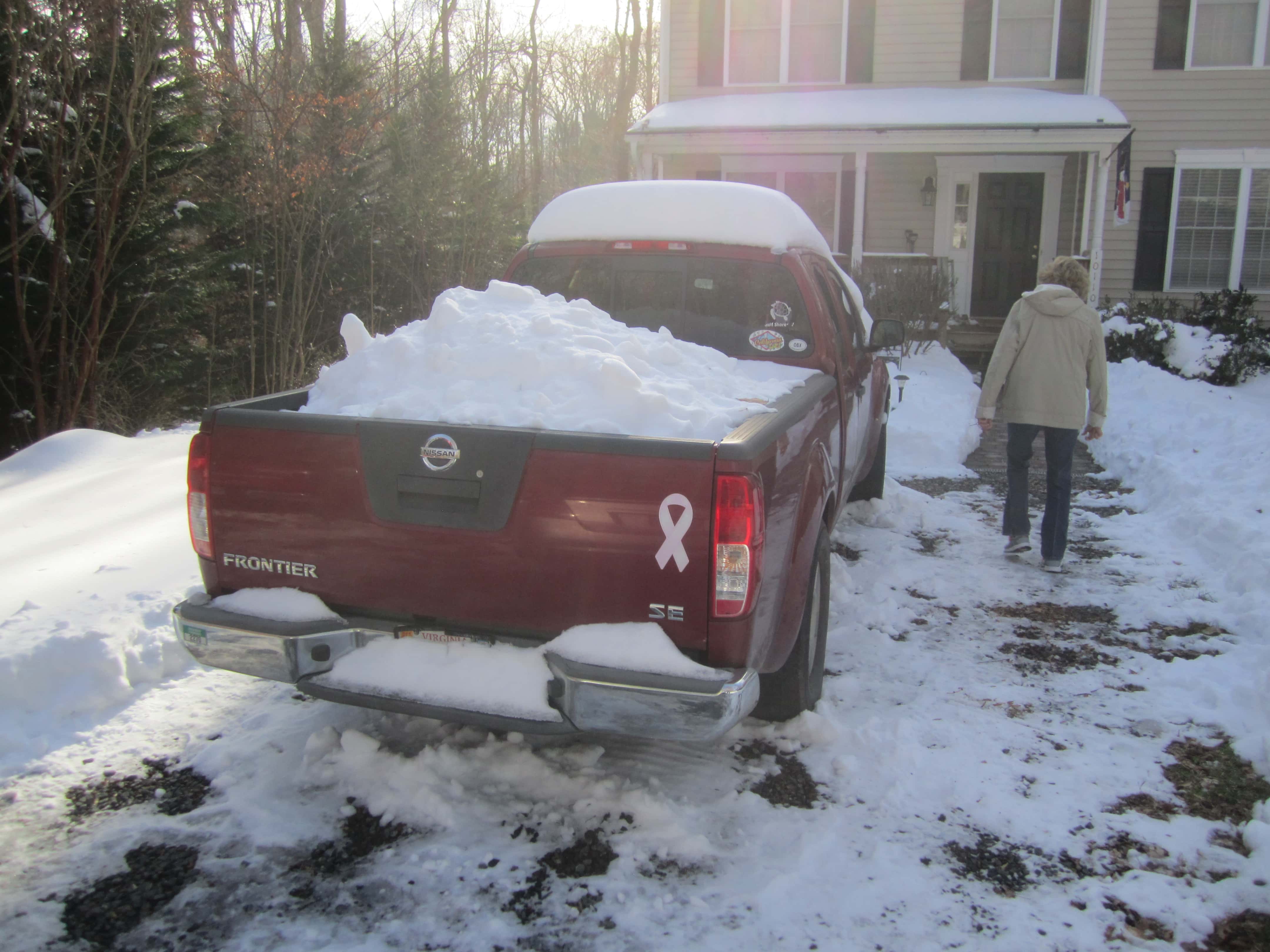 Snow bound truck - Winter Blizzard January 2016 - King George, Virginia