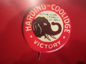 Harding-Coolidge campaign button - Newseum Washington DC