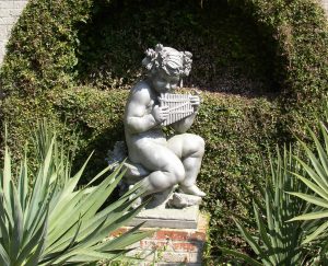 Statue of Little Girl Playing the Lute - Brookgreen, South Carolina