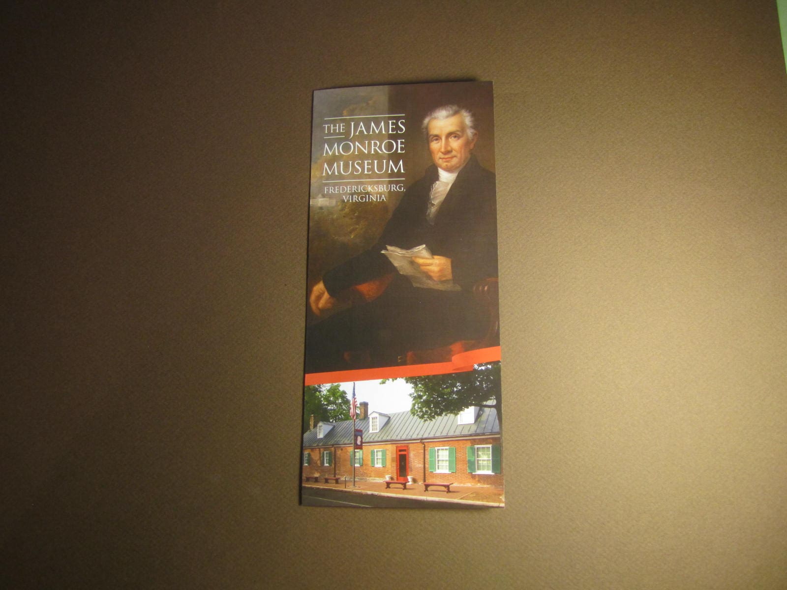 Pamphlet from the James Monroe Museum in Fredericksburg, Virginia