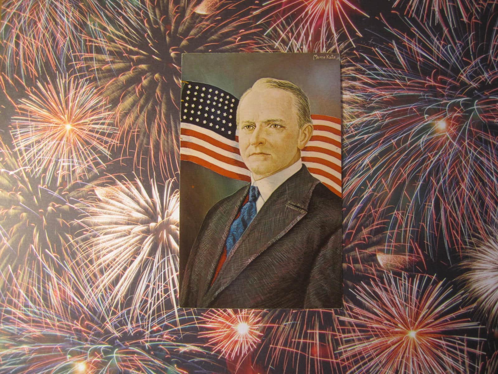 Calvin Coolidge Postcard - Morris Katz