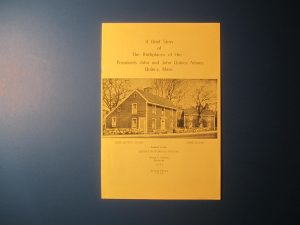 John Adams Pamphlet - Birthplace (1964)