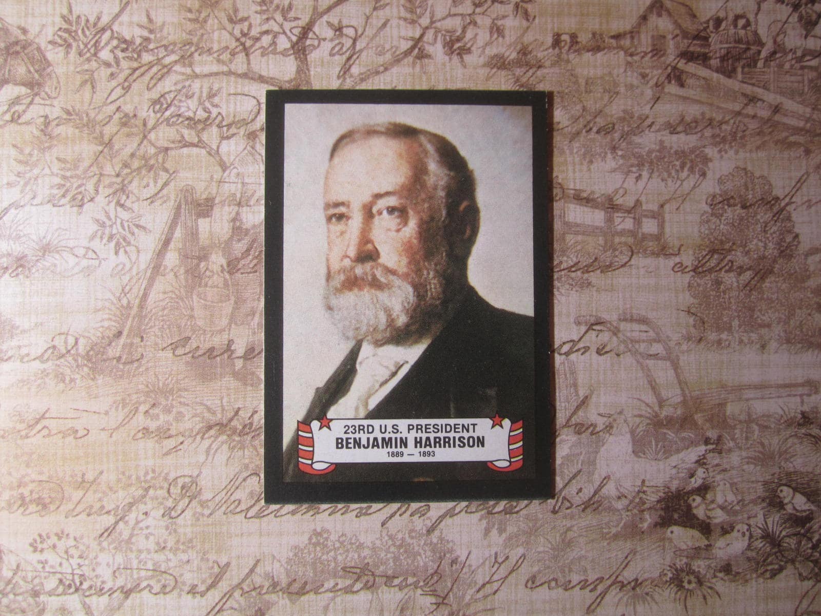 Benjamin Harrison Card - Kellogg's Presidential Series #23