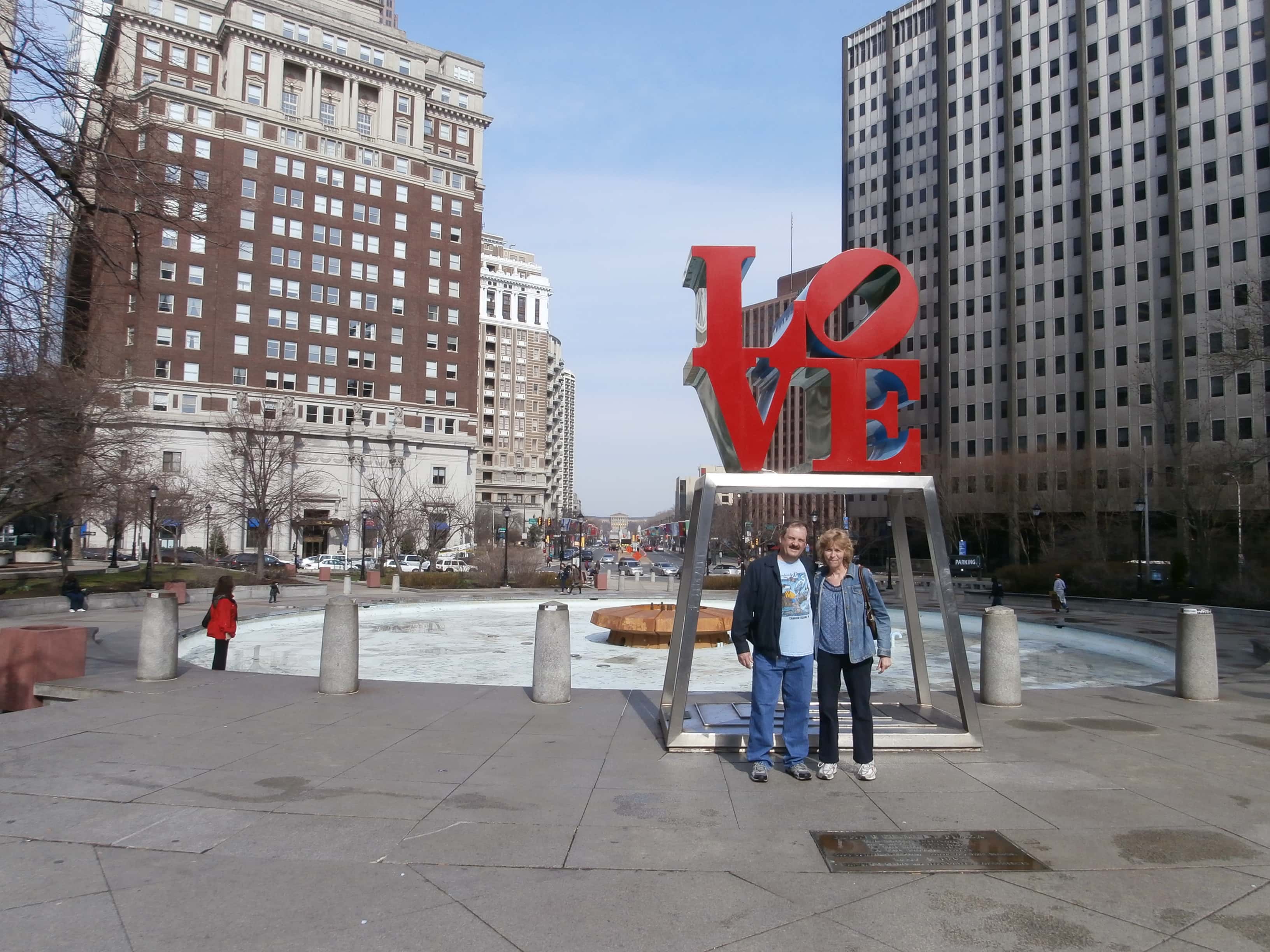 LOVE Statue in Philadelphia, Pennsylvania - Wayne and Cathy
