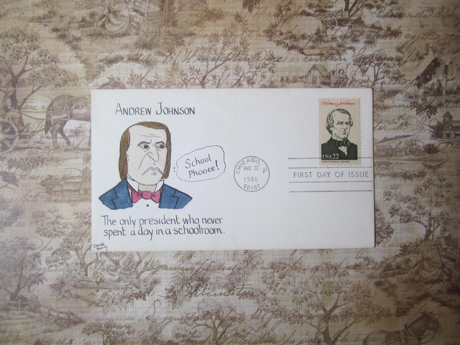 Andrew Johnson First Day Cover - Carole Murry