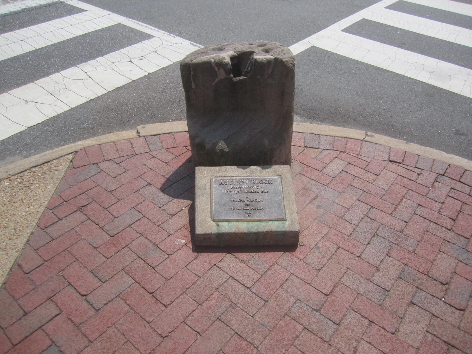 Slave and Property Auction Block - Fredericksburg, Virginia