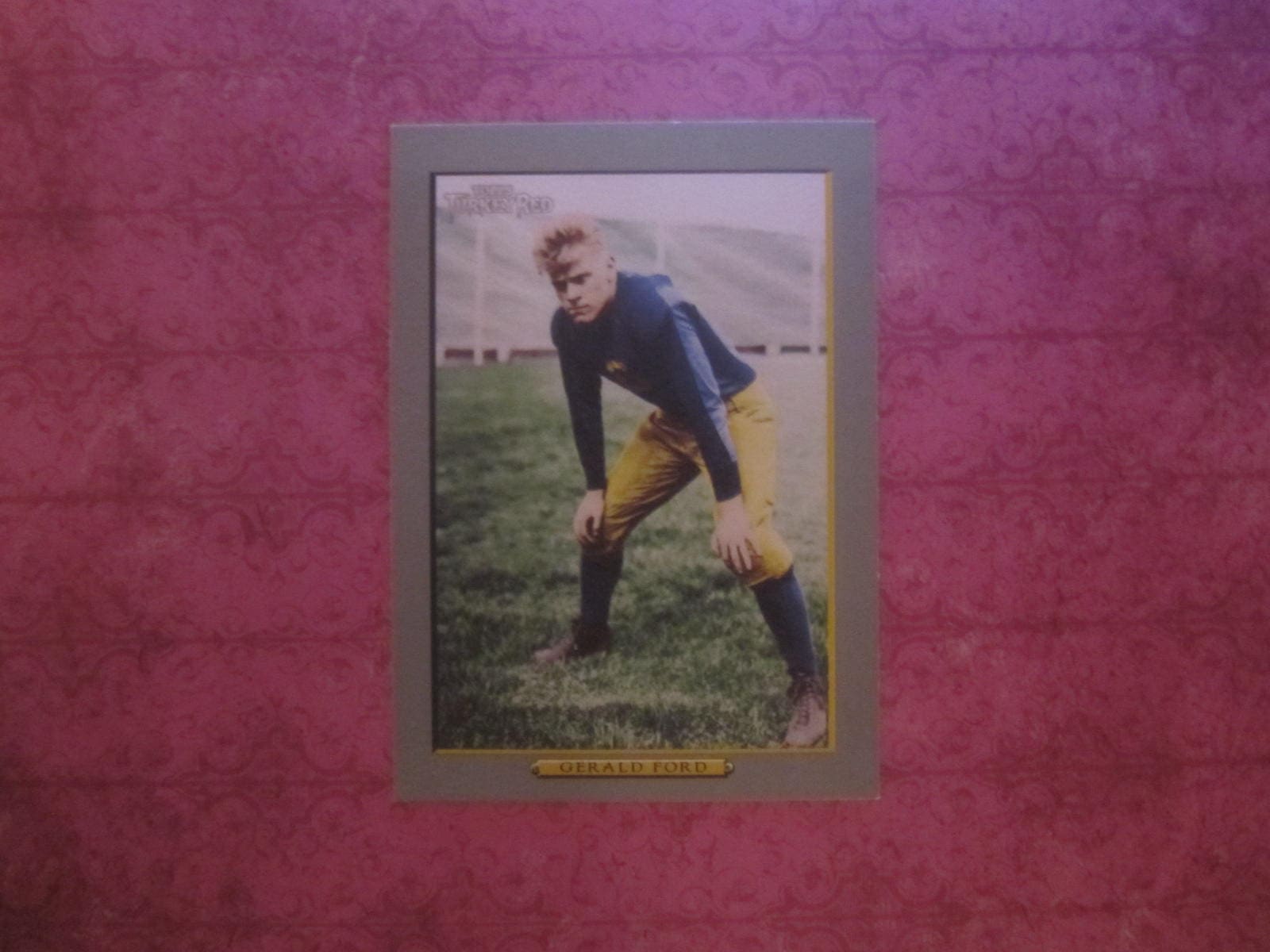 Topps Card of University of Michigan football star Gerald Ford