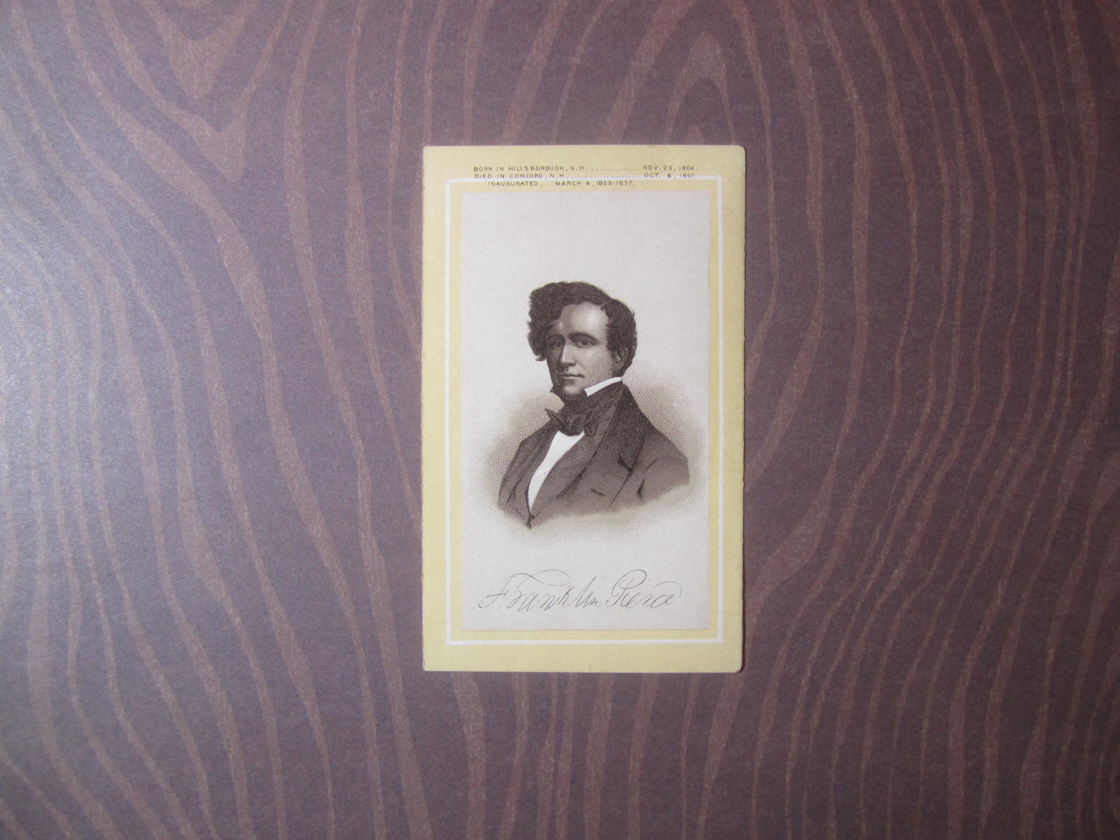 Franklin Pierce - Old Card