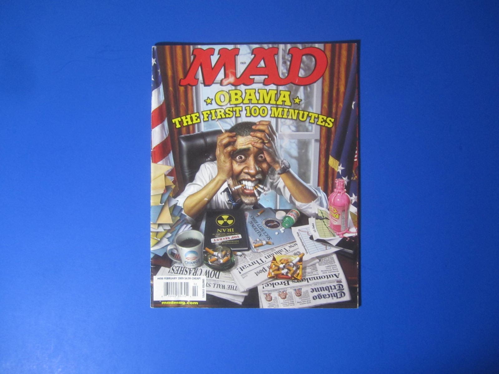 Mad magazine - Obama The First 100 Minutes - February 2009