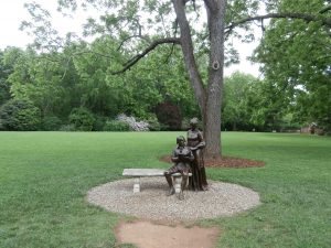 James and Dolley Madison statues - Montipelier, Virginia