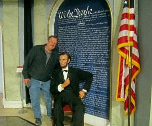 Wayne and Abe at New York City's Madame Tussauds Wax Museum