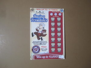 Thomas Jefferson - Washington DC Racing Presidents Lottery Ticket