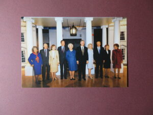 Carter, GHW Bush, Clinton, Ford, their wives, and Mrs. Reagan
