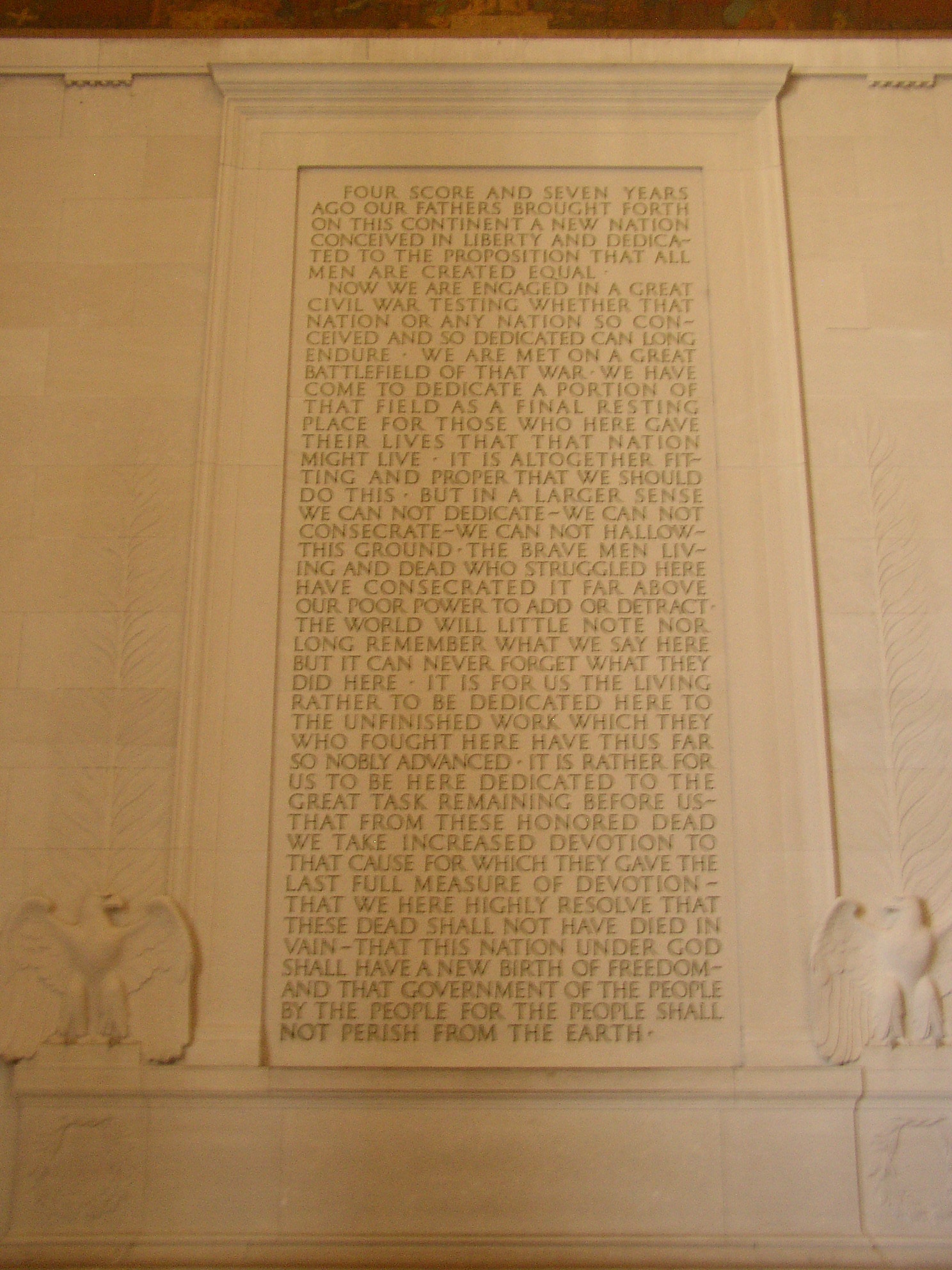 Lincoln's Gettysburg Address - Lincoln Memorial, Washington DC