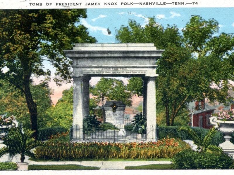 James K. Polk Tomb postcard (Zibart Brothers)